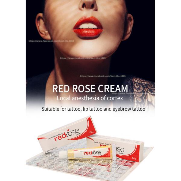 Quality Red Rose Numb Anesthetic Cream 10g Permanent Makeup Lidocaine Numbing Cream Apply For 20 Mins Numb For 5-6 Hours for sale