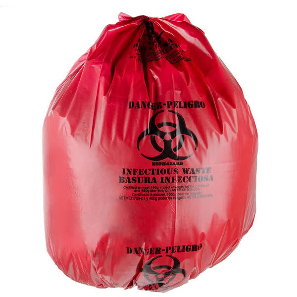 Quality LDPE Bio Medical Waste Bags , Customized 200L Biohazard Infectious Waste Bags for sale