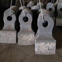 China ZG120Mn13Cr2 Castings And Forgings Hammer Crusher Parts High Chrome Hammer Head for sale