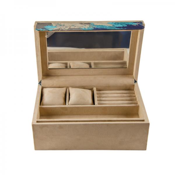 Quality MDF Wood Jewellery Travel Organiser Personalized Travel Jewelry Case for sale