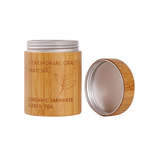 Quality Sealed Bamboo Tea Canister Kitchen Storage Jar 10g 15g 80g 100g 150g for sale