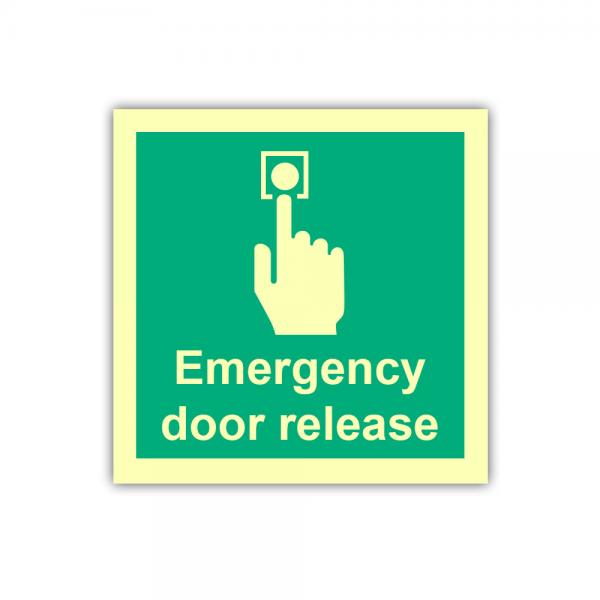 Quality ODM Warning PVC Photoluminescent Fire Signs Emergency Door Release Sign for sale