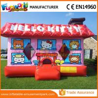 China PVC Hello Kitty Party Commercial Jumping Castle / Inflatable House For School factory