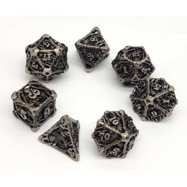 Quality Odorless Tabletop Black Polyhedral Dice , Lightweight Sharp Metal Dice for sale