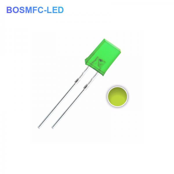 Quality Diffused Square Through Hole LED Heat Dissipation Yellow Green Light for sale