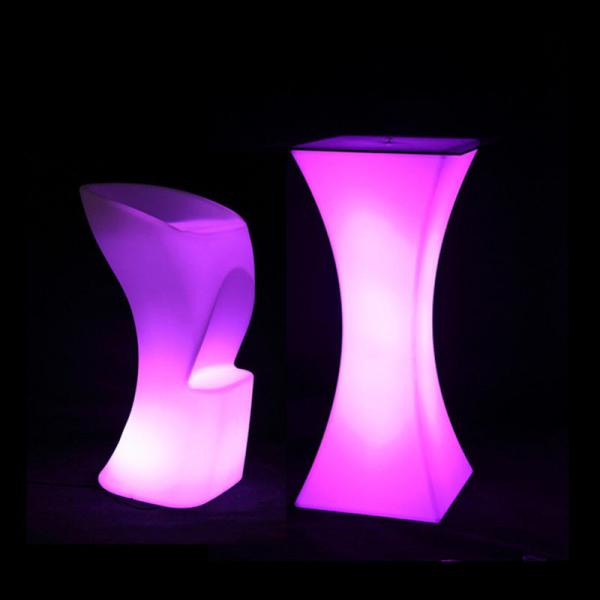 Quality Square LED Light Cocktail Table Illuminated Waterproof For Wedding for sale