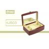 China Genuine Wooded Necklace Organiser Box Leather Velvet Inside For Earrings factory