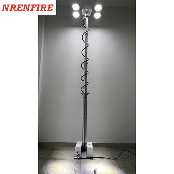 China roof mast light tower pneumatic telescopic mast light tower foldable mast lighting vehicle roof mount pneumatic mast for sale