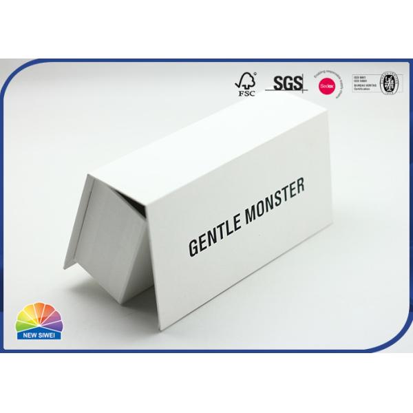 Quality Black Logo Printed Hinged Lid Magnetic Paper Box Glasses Package for sale