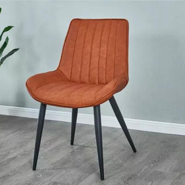Quality Italian Minimalism Modern Leather Dining Chairs Aging Resistance for sale