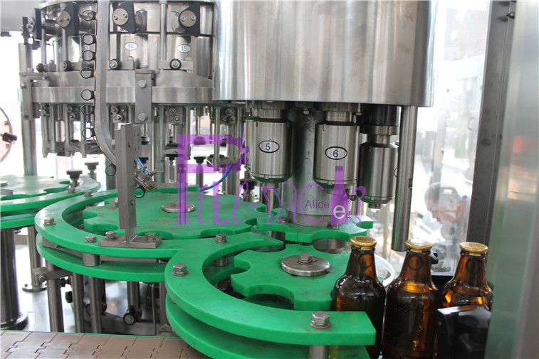 China PLC Japanese Beer Bottling Equipment For Glass Bottle Pull Ring Cap factory