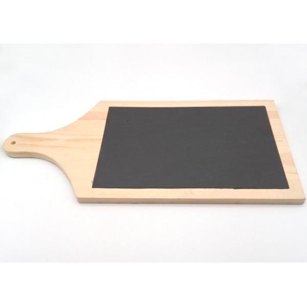 Quality Wooden Stone Placemats , Slate Cheese Plate Set Natural Color Durable for sale