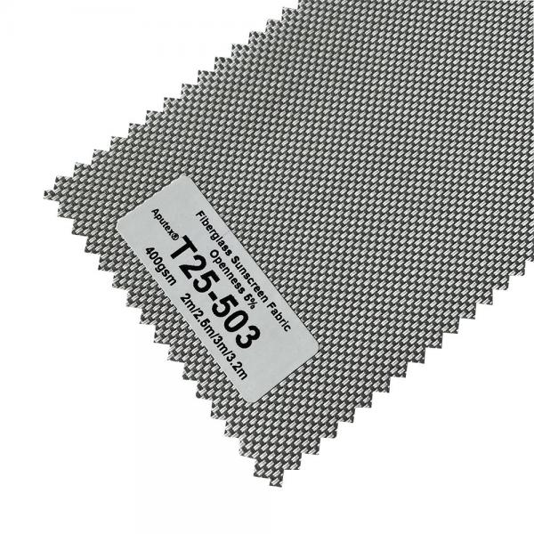 Quality 0.75mm Polyeste Fiberglass Sunscreen Fabric Twill Weaving 2x2 for sale