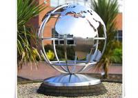 China Metal World Globe Map Stainless Steel Sculpture For Public Decoration factory