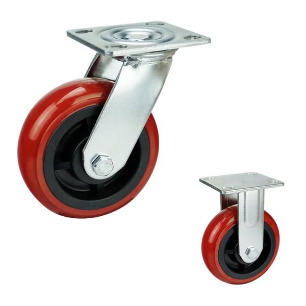 Quality 300kg Loading 200mm Heavy Duty Casters With Swivel Plate for sale