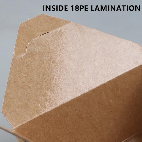 Quality Disposable Takeaway Craft Paper Lunch Food Box Paper Meal Box Standard for sale