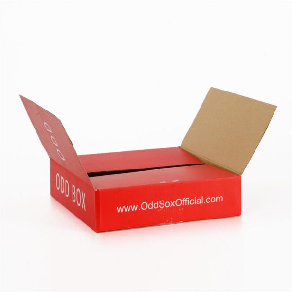 Quality Red Corrugated Cardboard Packaging Box ，Reusable Custom Printed Corrugated Boxes for sale