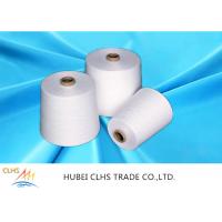 China Paper Cone Polyester Ring Spun Yarn , Optical White Spun Poly Thread For Handbags factory