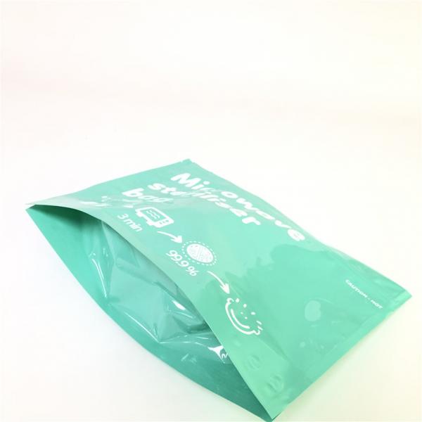 Quality Stand Up Zipper Microwave Bags Custom Printing Biodegradable 120-180 Mic for sale