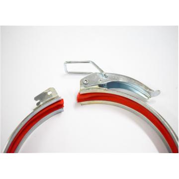 Quality Custom Size Ductwork Galvanized Pipe Clamp With Red Rubber Lining for sale