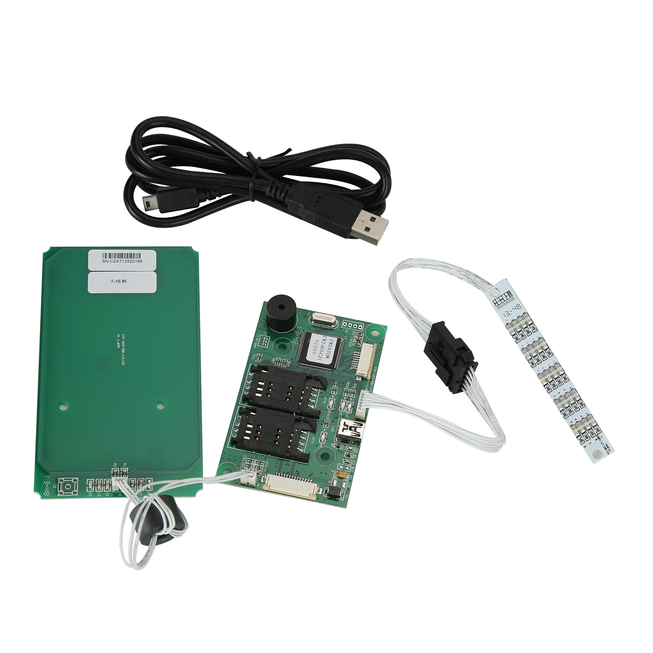 China RFID USB Smart Card Reader Writer For TWO SAM Cards , Contactless RF Card Reader factory