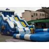 China Sea Fish Commercial Inflatable Water Slides Customized Size With Pool factory