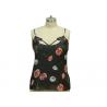 China Neck Lace Casual Ladies Wear Floral Strappy Midi Dress Nightwear 100% Polyester Satin factory