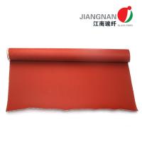 Quality Red 0.4mm High Temp Fiberglass Fire Curtain Fabric Cloth For Building Fire for sale
