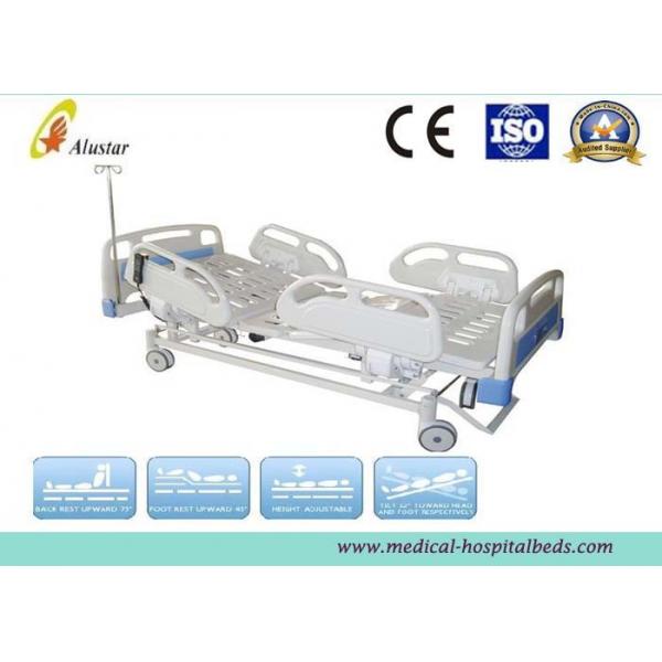 Quality Hospital Electric Bed 5 Funtion ABS Guardrails ICU Bed With Brake Wheel (ALS-E502) for sale
