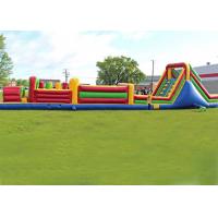 China Long Outdoor Assault Course / Inflatable Obstacle Course With Waterproof Material factory