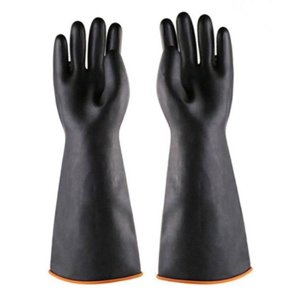 Quality Thickening Heavy Duty Rubber Hand Gloves 45CM Flocked Extra Long Rubber Gloves for sale