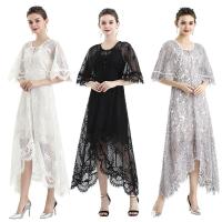 China Luxury essentials - Lace dress with cape sleeve scalloped hem. Design for mother of the bride who looks graceful. factory