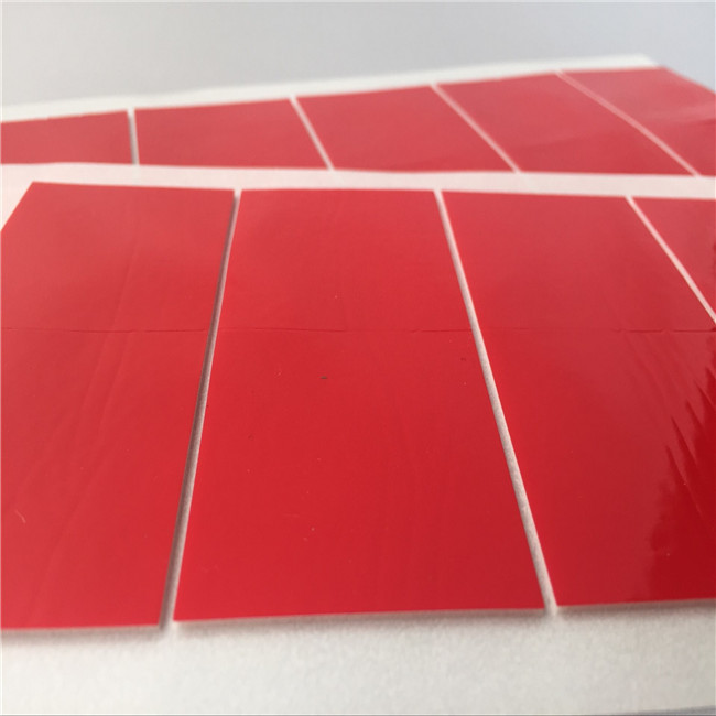 China 0.5mm-2mm Die Cut Adhesive Tape , Red 3M PE Foam Squares factory