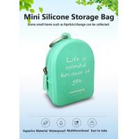 China Cute and fashionable mini silicone zero wallet backpack style storage bag Soft silicone bag factory