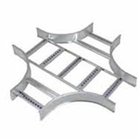 China Aluminum Alloy Ladder Type Cable Tray Silver Galvanised Steel Cable Tray factory
