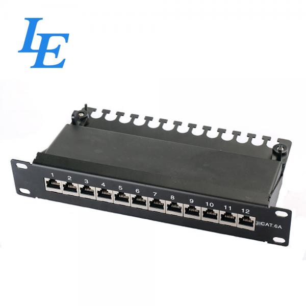 Quality 8 Port 1U FTP CAT6A Patch Panel With Cable Management for sale