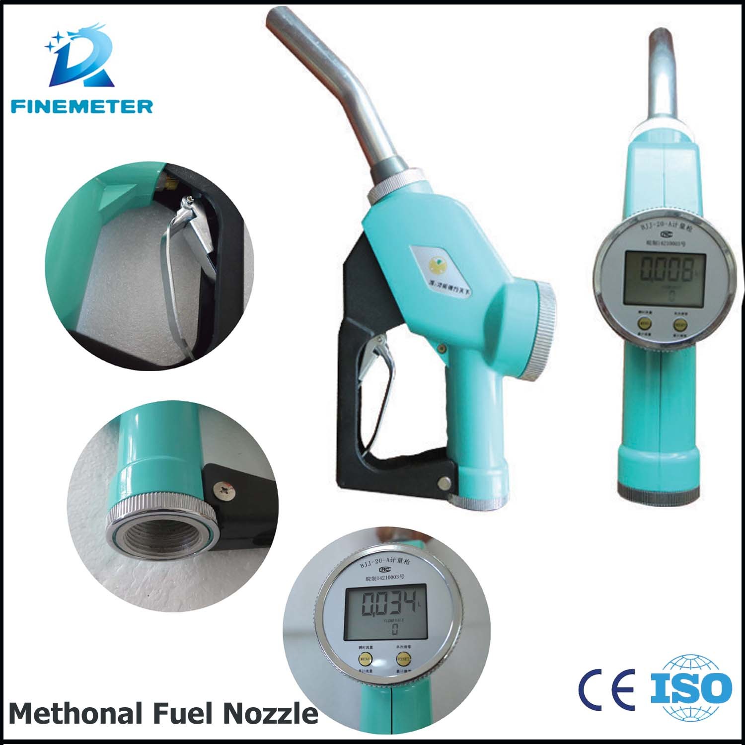 china LCD display fuel meter gun, Fuel nozzle factory,refueling meter nozzle