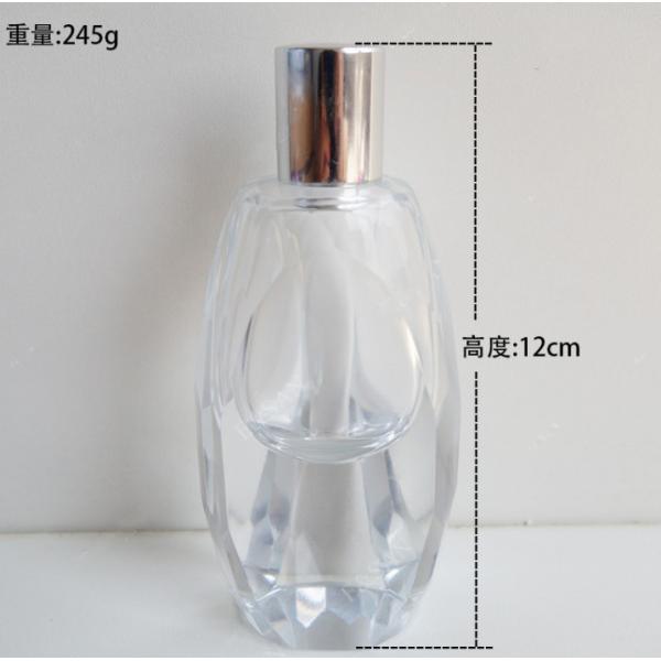 Quality perfume bottle 50-170ml recycled glass bottles black blue red pink green cap for sale