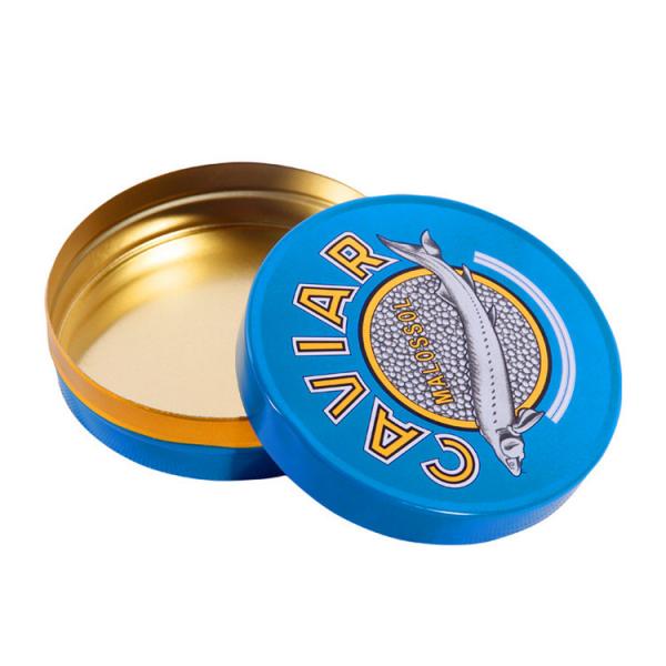 Quality 125g 250g Caviar Packaging Tin Box Can Custom Color ISO 9001 Approved for sale