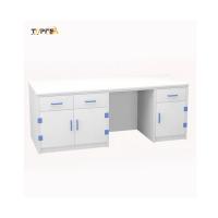 Quality Island Polypropylene Lab Bench With Ceramic Tabletop Customizable Cabinet for sale
