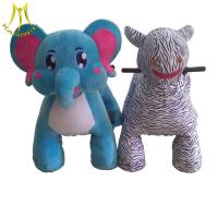 China Hansel amusement game blue elephant riding toys for kids safari animal motorcycle factory