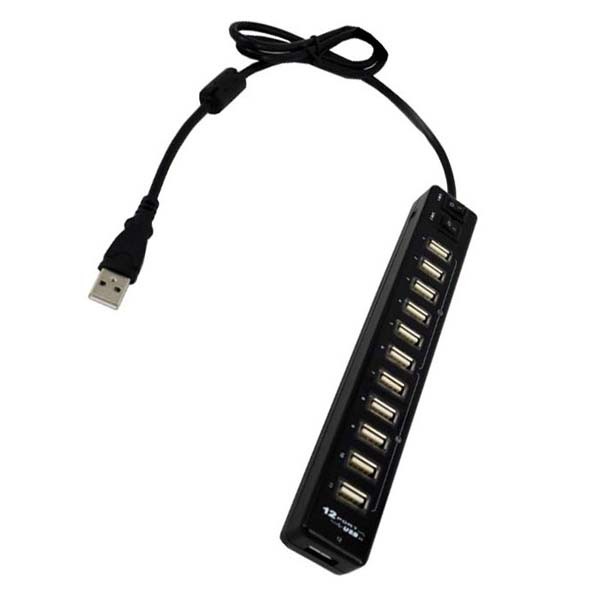 Quality 12 Port LED Indicator Computer 480Mbps USB 2.0 Hub for sale