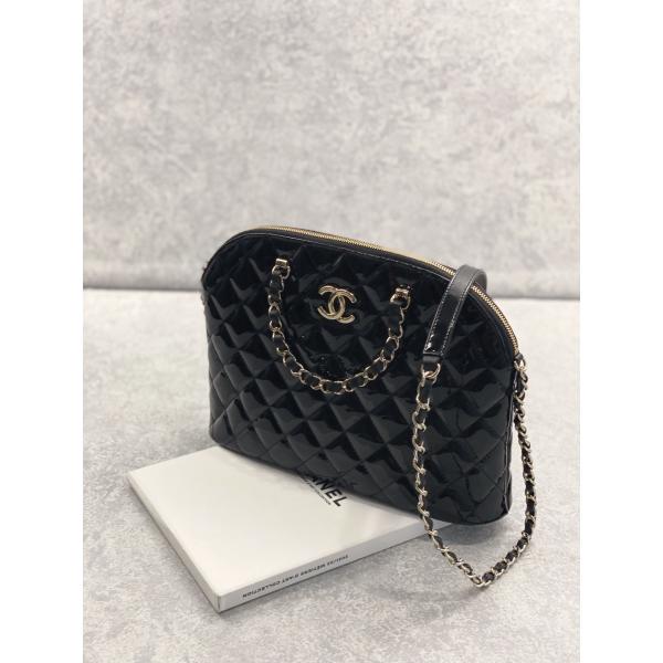 Quality Small Chanel Patent Calfskin Shopping Bag With Retro Lady Style for sale