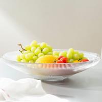 Quality Decorative 30cm Clear Glass Plates And Bowls 11.8 Inch For Centerpieces for sale