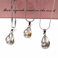 China Fashion Necklace For Unisex Gift Pearl Cage Pendant Essential Oil Diffuser Jewelry Making Accessories factory