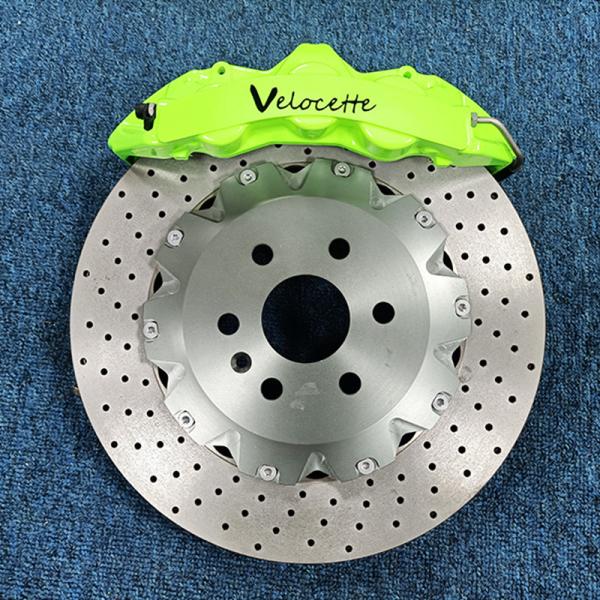 Quality 355mm 380mm 405mm GT6 Calliper On Car With CVZ Center Adapters Drilled Brake Discs for sale