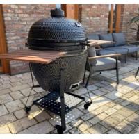 China Black Ceramic 27 Inch Charcoal Grill , SGS Kamado Charcoal Grill factory