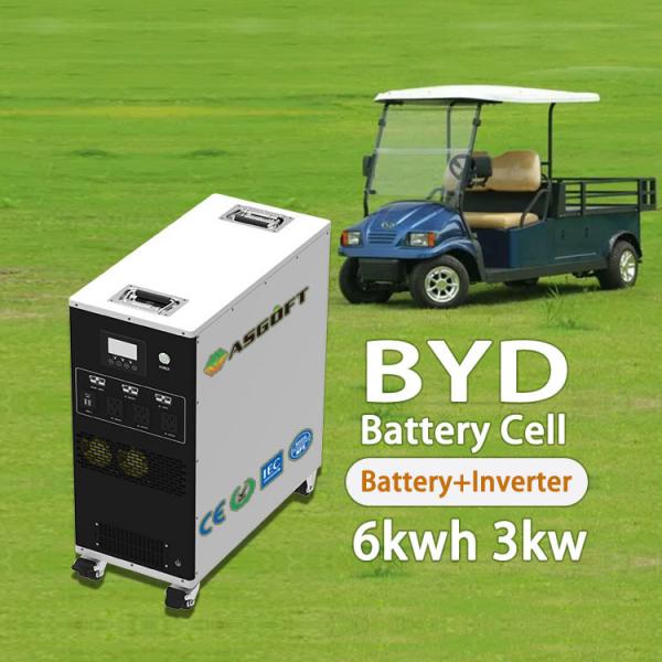 Quality Smart Charging 6Kwh lifepo4 Battery with 3000W Inverter Portable Mobile Power for sale