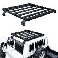 China Rain Gutter Installation Off Road Land Cruiser LC79 Aluminum 4X4 Roof Rack for Toyota factory