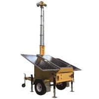 China DC12V Mobile Solar CCTV Trailer With 3*400W Solar Panels 6m Manual Mast factory